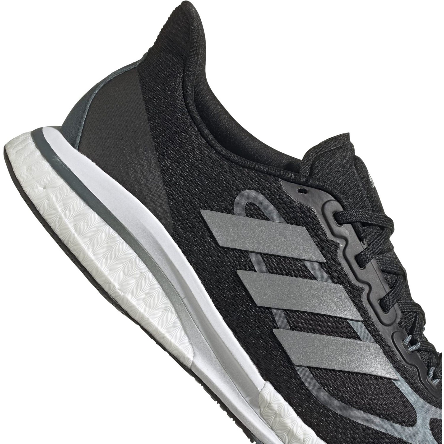 Беговые кроссовки Adidas Supernova + M Core Black/Silver Metallic/Blue Oxi