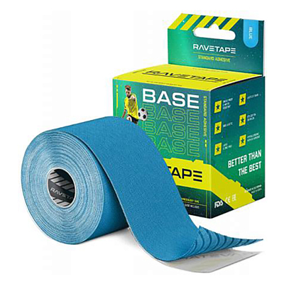 Кинезиотейп RaveTape Base 5×5 Blue