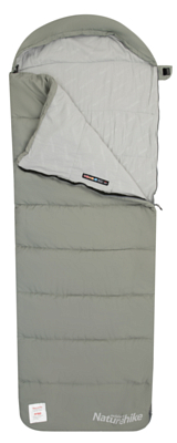 Спальник Naturehike Envelop Washable Cotton Sleeping Bag With Hood M180 Left Zipper Grey