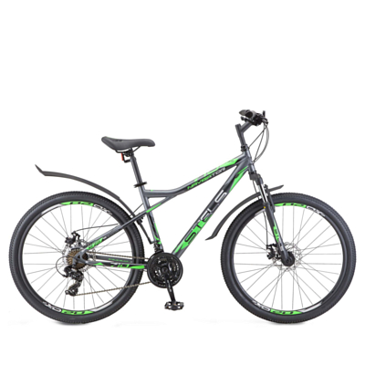Велосипед Stels Navigator 710 MD V020 27,5 Антрацитовый/Зелёный/Чёрный