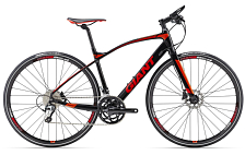 Велосипед Giant FastRoad SLR 1 2017 Черный/Красный/Оранжевый
