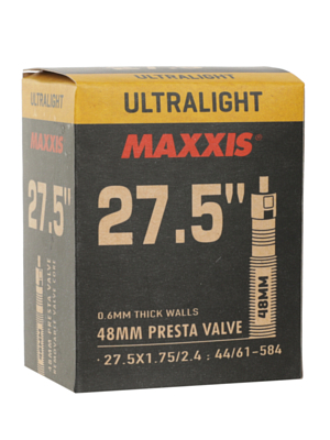 Велокамера Maxxis Ultralight 27.5X1.75/2.4 44/61-584 0.6mm Велониппель 48 мм