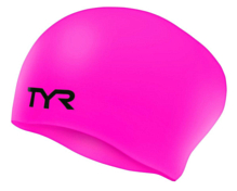 Шапочка для плавания TYR Long Hair Wrinkle-Free Silicone Cap Розовый