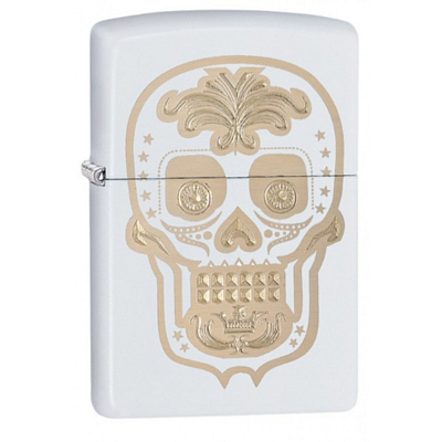 Зажигалка Zippo Skull Design Белый