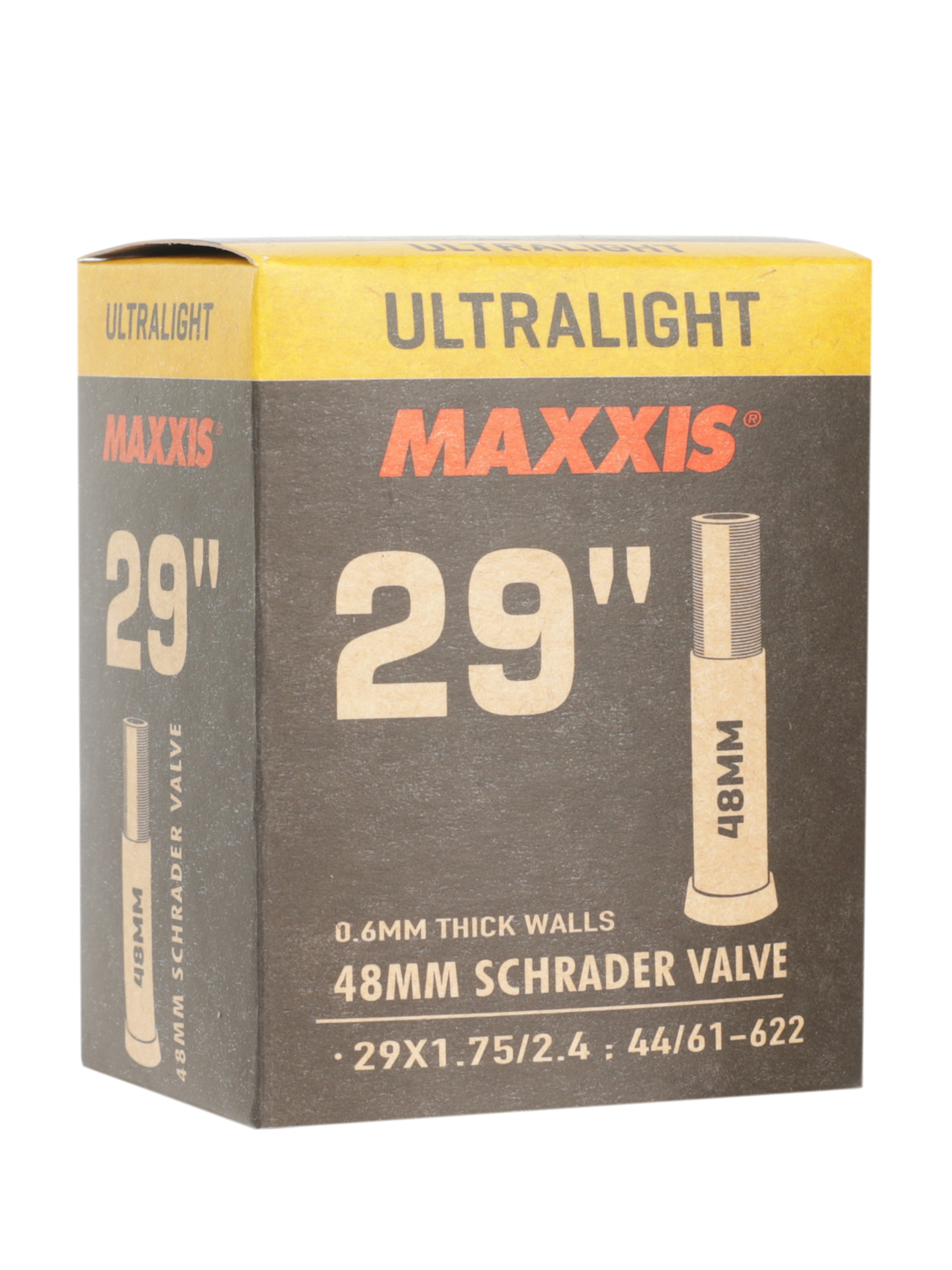 Велокамера Maxxis Ultralight 29X1.75/2.4 44/61-622 0.6mm Автониппель 48 мм+