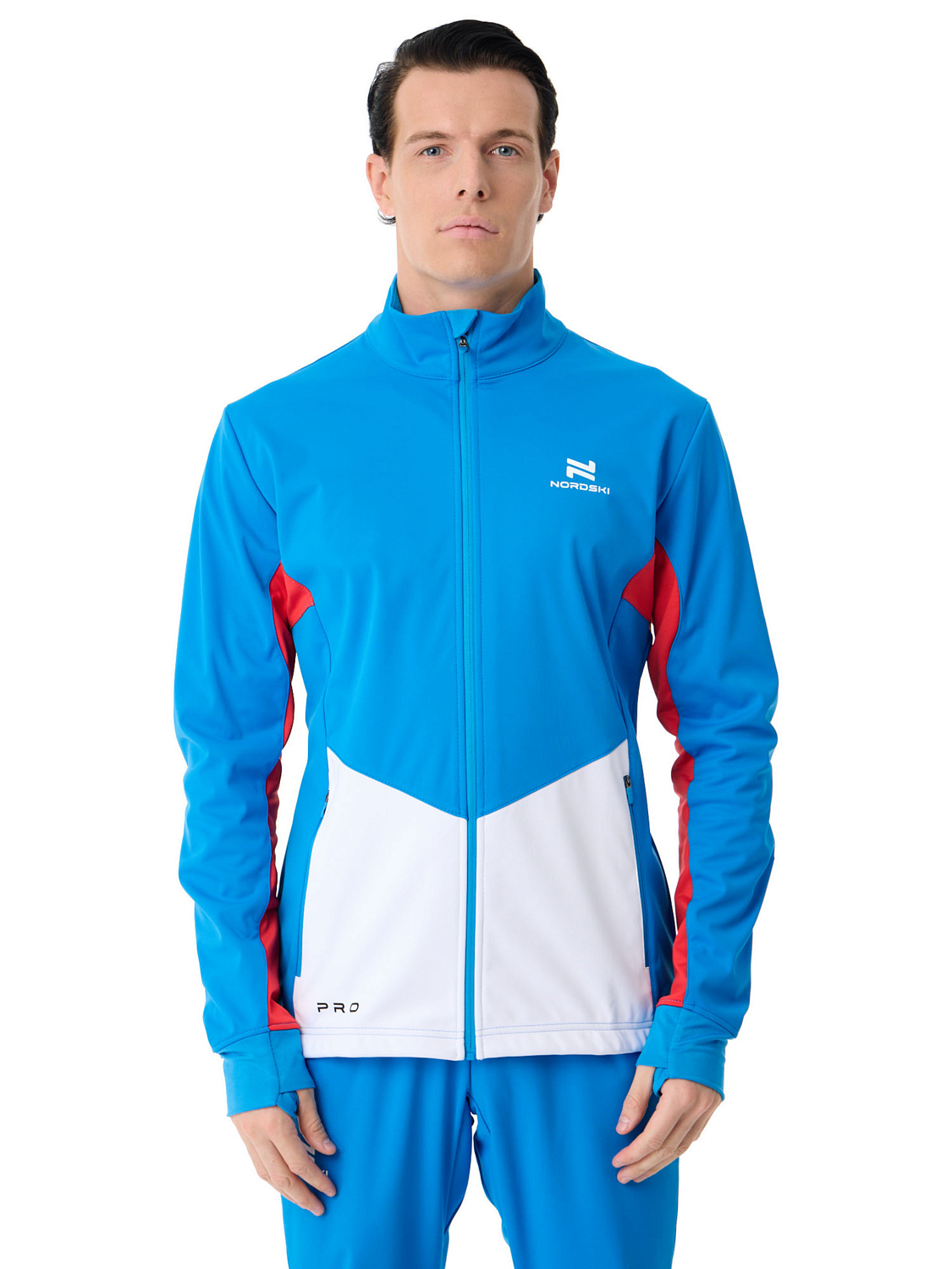 Куртка беговая Nordski Pro Rus Blue/White