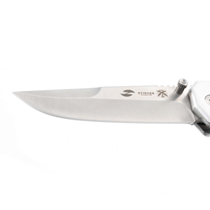 Нож Stinger Knives 90 мм рукоять алюминий Чёрный/Серебристый