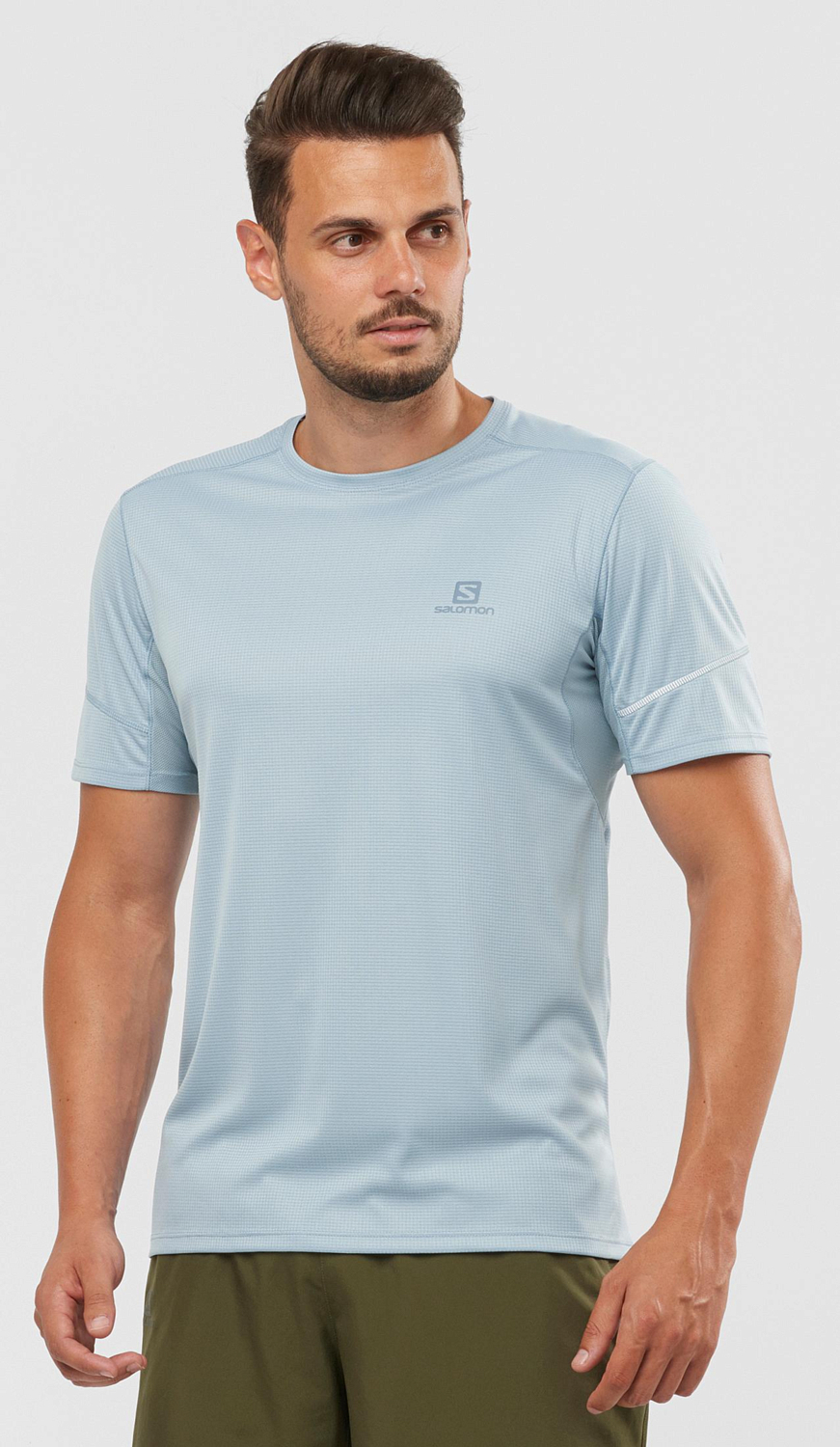 Футболка беговая SALOMON Agile Short Sleeve Tee M Ashley Blue