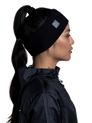 Повязка Buff Crossknit Headband Solid Black