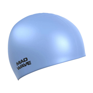 Шапочка для плавания MAD WAVE Pastel Silicone Solid Azure