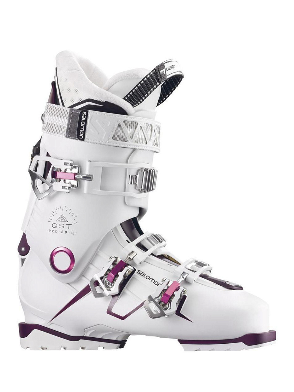 Горнолыжные ботинки SALOMON QST PRO 80 W WH/Burgandy/PK