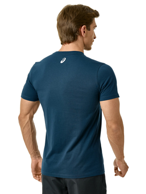 Футболка беговая Asics Chest Logo French Blue/White
