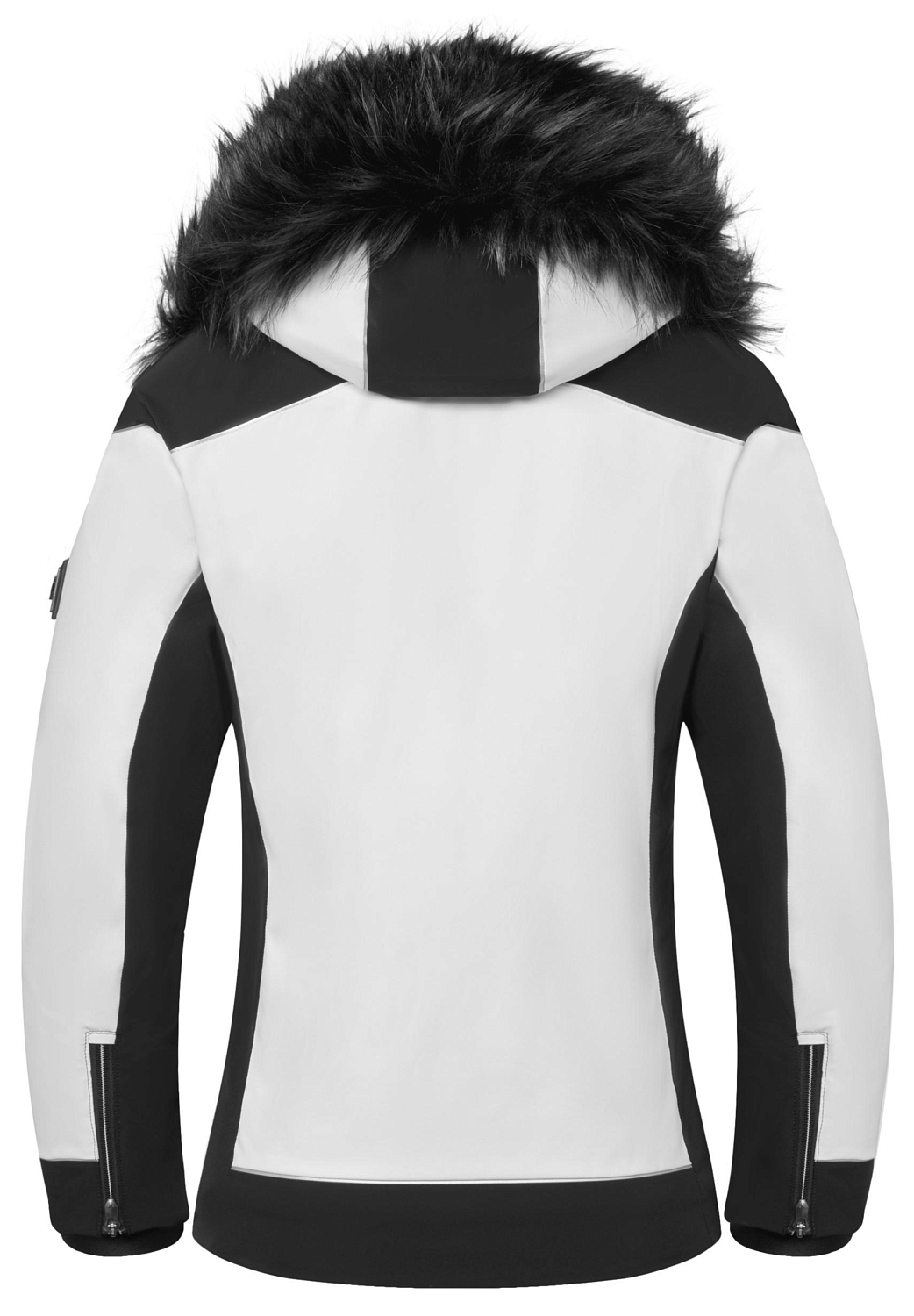 Куртка горнолыжная Descente Amelia+Natural fur Black+Beige fur