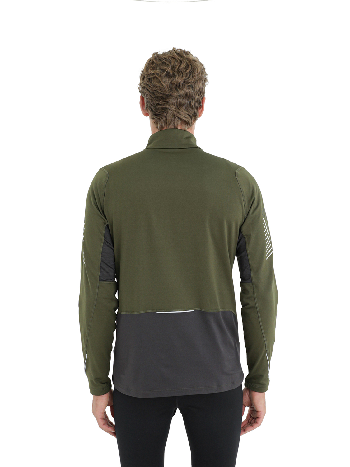 Куртка беговая Asics 2020-21 Lite-Show Winter 1/2 Zip Top Smog Green/Graphite Grey