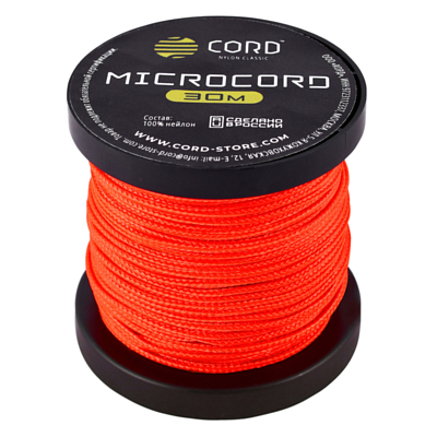 Паракорд CORD катушка Microсord 30м Neon Orange