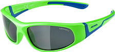 Очки солнцезащитные Alpina 2022 Flexxy Junior Neon-Green-Blue Gloss black Cat. 3