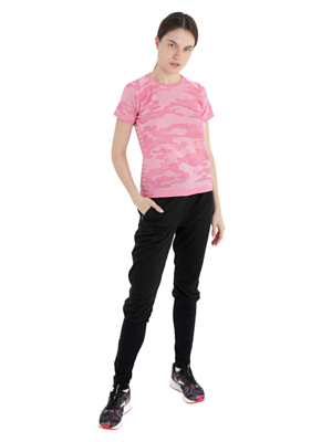 Футболка беговая Accapi Ecocycle Women'S Short Sleeve Shirt Camo Pink/Silver