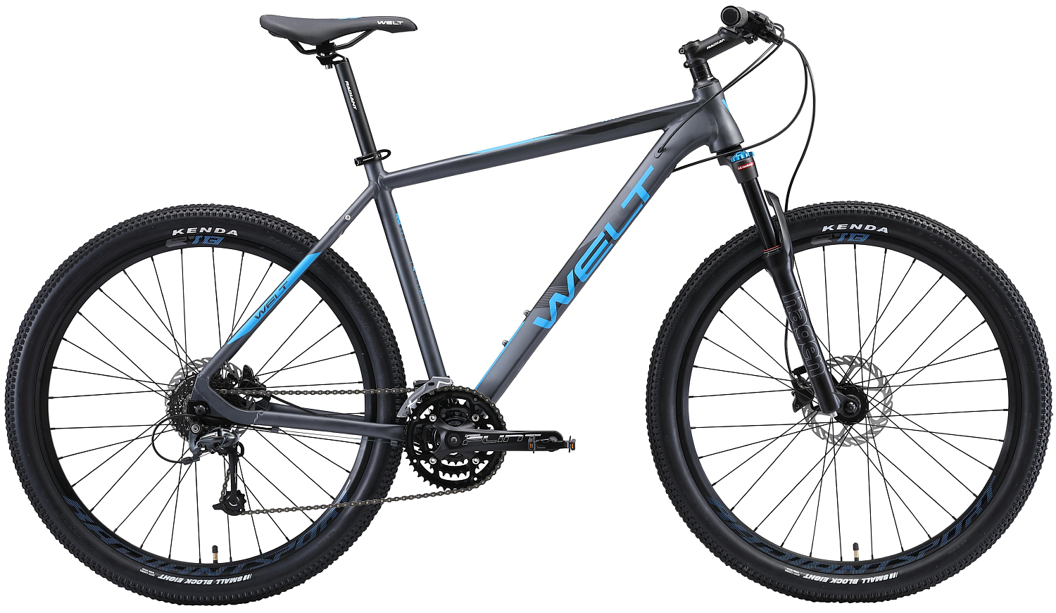 Велосипед Welt Rockfall 5.0 27 2020 Dark Grey/Blue