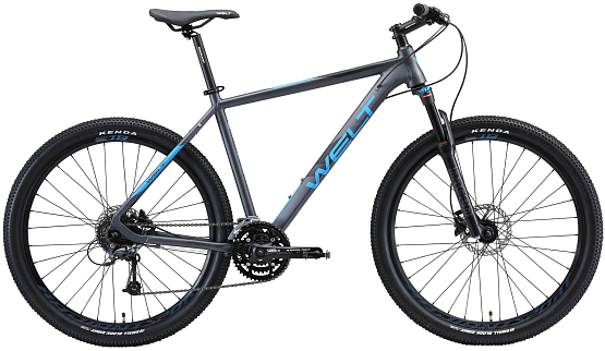 Купить Велосипед Welt Rockfall 5.0 27 2020 Dark Grey/Blue: цена 47990 руб, отзывы на КАНТе