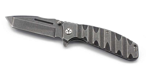 Нож Stinger Knives 114,3 мм рукоять нержавеющая сталь, с клипом Серый