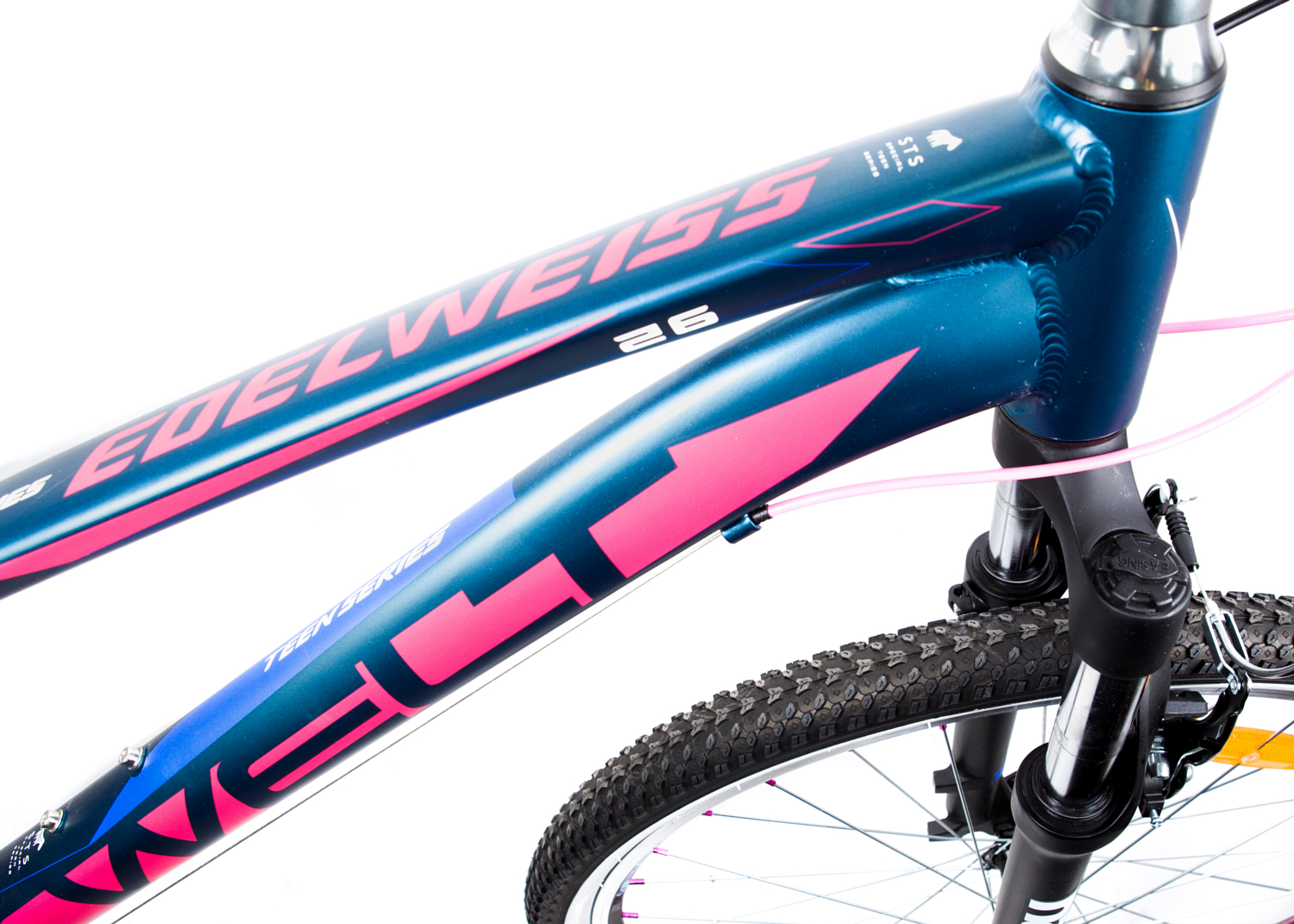 Велосипед Welt Edelweiss 26 Teen 2019 matt dark ocean blue/pink