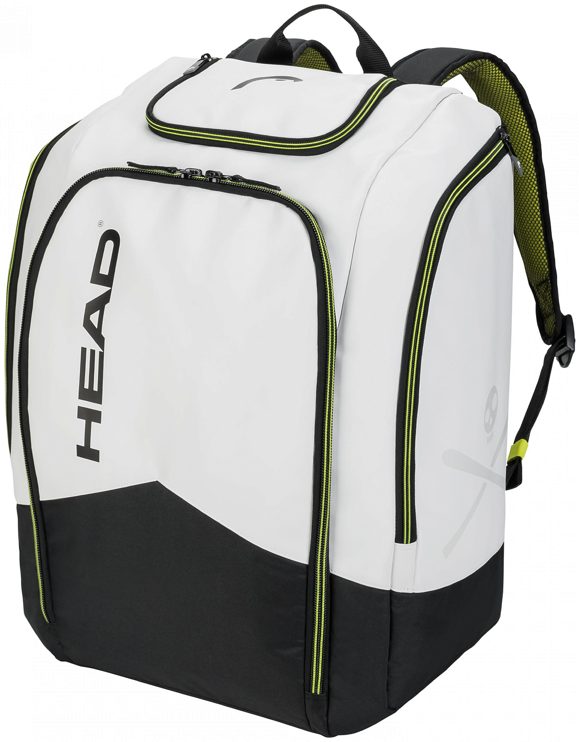 Сумка для ботинок HEAD Rebels Racing Backpack 50 литров White/Black/Neon Yellow