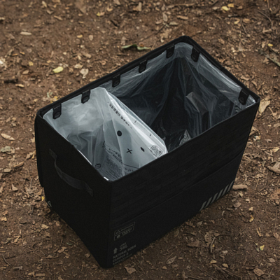 Ящик складной Cargo Container Twin Trash Black