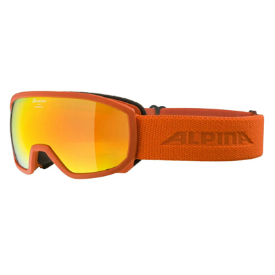 Маска горнолыжная ALPINA Scarabeo Q-Lite Jr. Pumpkin Matt/Q-Lite Red Sph. S2
