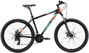 Велосипед Welt Ridge 1.0 D 27 2020 Matt Black/Orange/Green