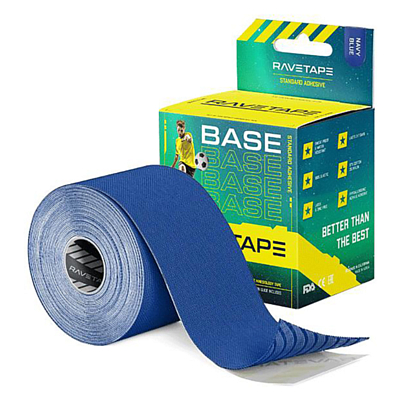 Кинезиотейп RaveTape Base 5×5 Navy Blue