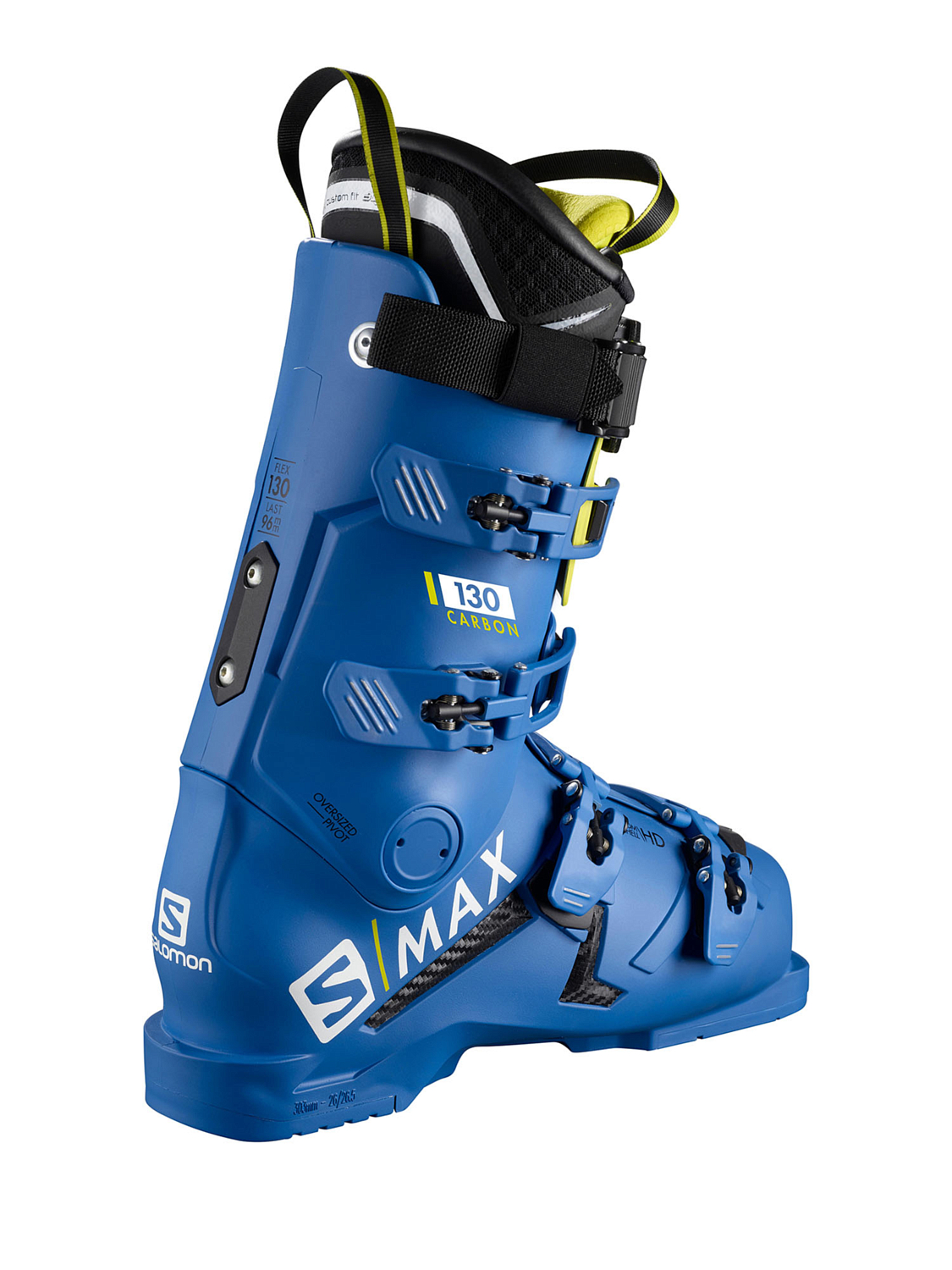 Горнолыжные ботинки SALOMON S/Max 130 Carbon Race Blue F04/Acid Green/Black