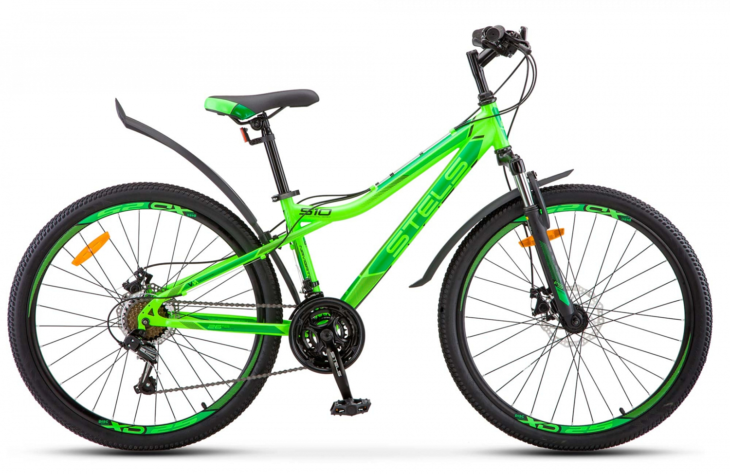 Велосипед Stels Navigator 510 MD 26 V010 2019 Неоновый-Зелёный