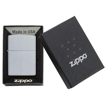 Зажигалка Zippo Classic Satin Chrome серебристая-матовая