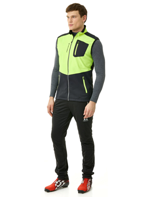 Жилет FISCHER Softshell Warm Black/Lime