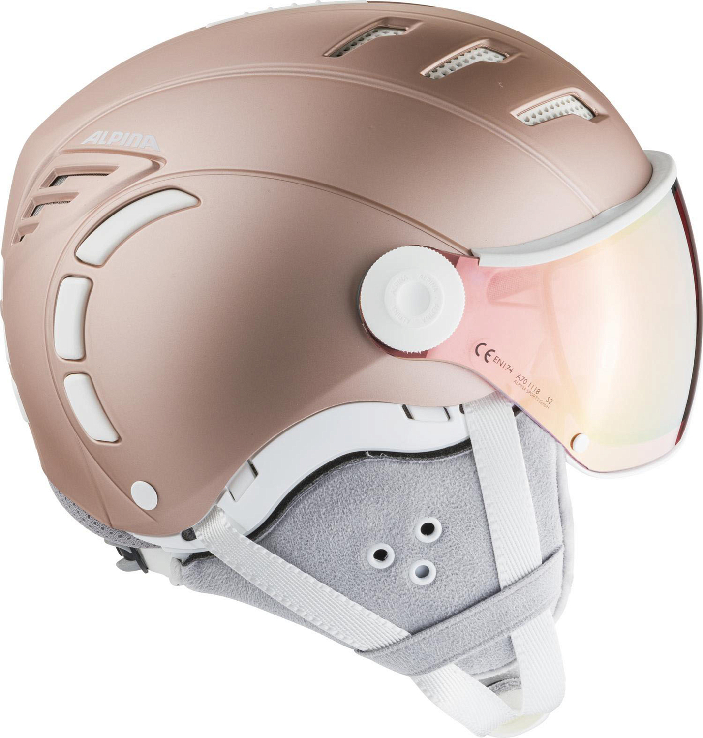 Шлем с визором ALPINA Jump 2.0 Qv Rose Matt