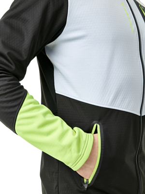 Куртка беговая FISCHER Softshell Warm Black/Grey