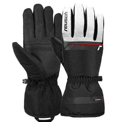 Перчатки REUSCH Snow King White/Fire Red/Black