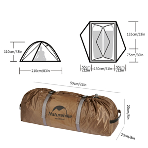 Палатка Naturehike Canyon 2 person One touch open tent Army Green