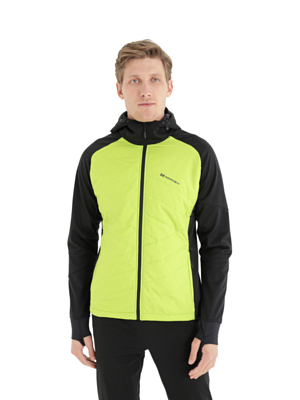 Куртка беговая Nordski Hybrid Hood Black/Lime