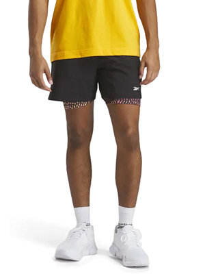 Шорты для бега Reebok Athlete Hype Black/Electric Yellow