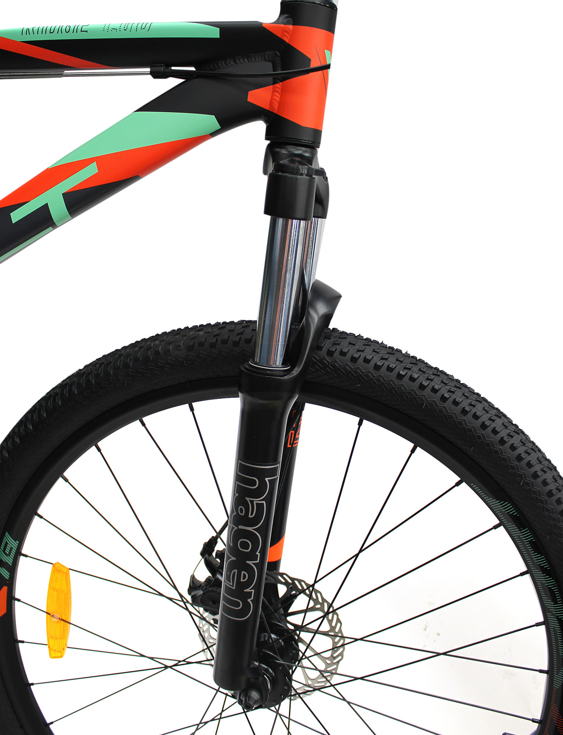 Велосипед Welt Ridge 1.0 D 27 2020 Matt Black/Orange/Green