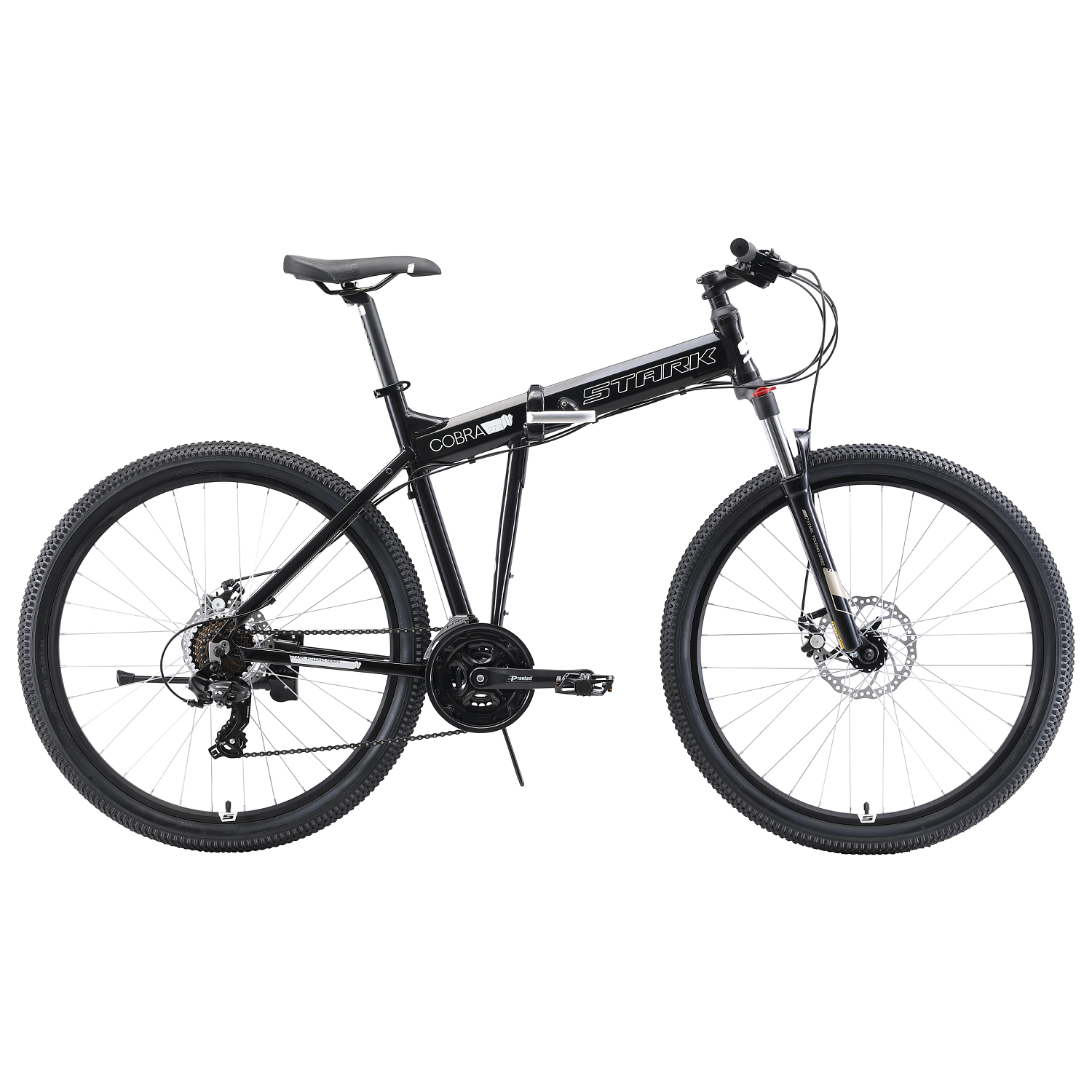 Велосипед Stark Cobra 27.2 D 2019 черный/белый