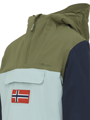 Куртка детская Trollkids Kirkenes Anorak Dusky Olive/Navy/Frosty Mint