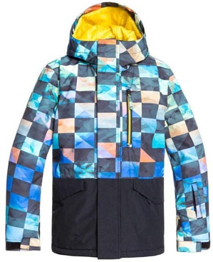 Куртка сноубордическая детская Quiksilver 2019-20 Mission Block Sulphur Ongrid