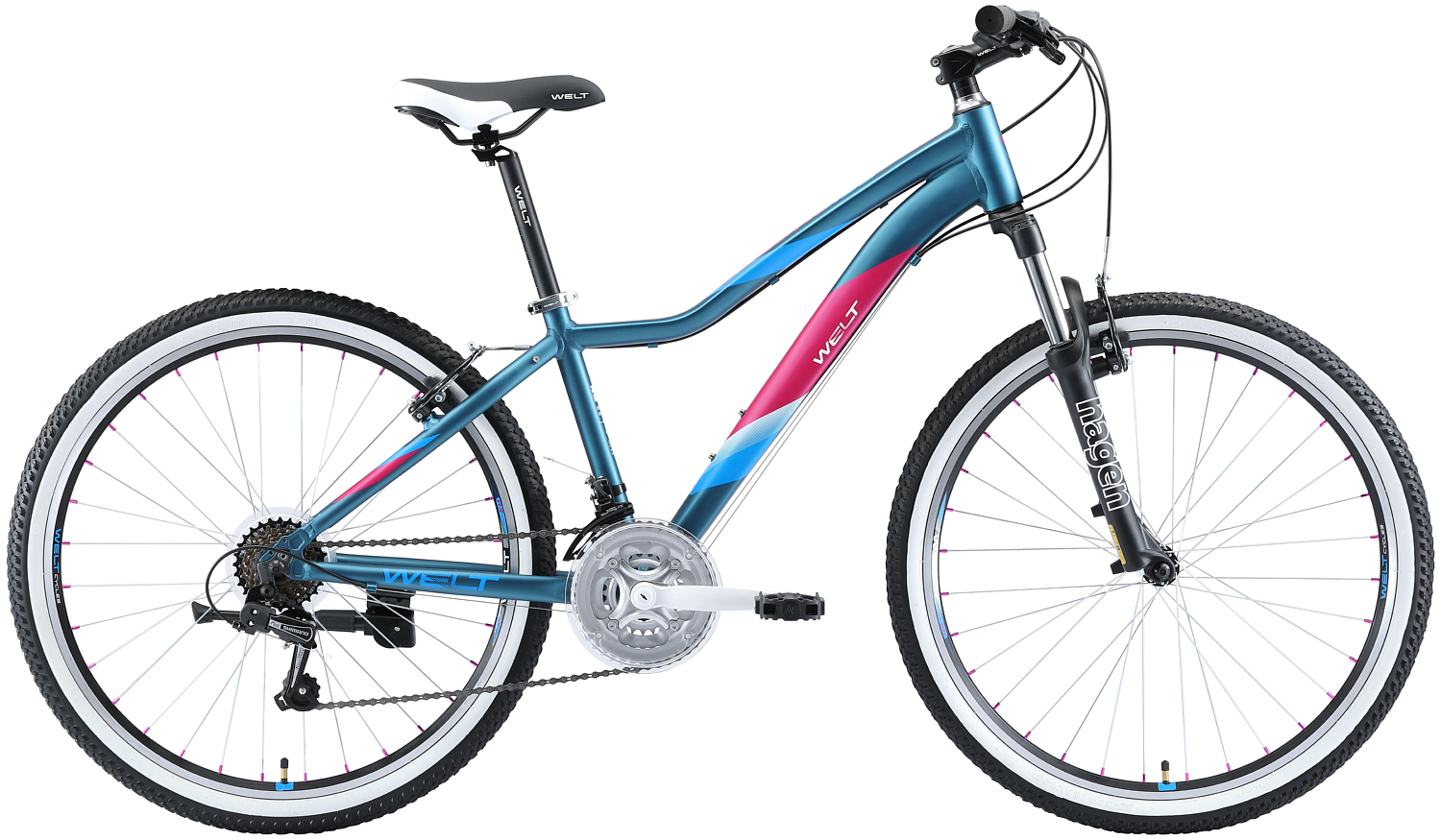 Велосипед Welt Edelweiss 26 Teen 2020 Matt Dark Ocean Blue/Pink
