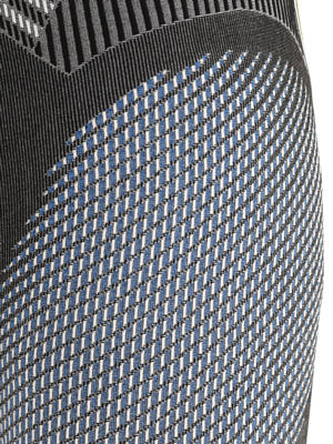 Брюки UYN Evolutyon Underwear Pant Long Melange Anthracite melange/Blue/Yellow Shiny