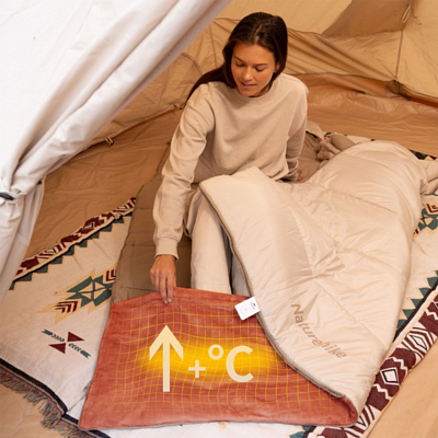 Спальник Naturehike Rixuan USB-Heating BE400 Left Brown