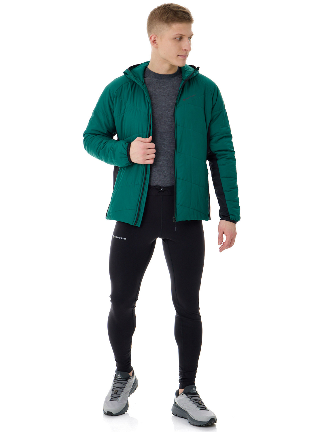 Куртка беговая Nordski Hybrid Warm Alpine Green/Black