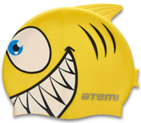 Шапочка для плавания Atemi 2022 Рыбка- Желтый