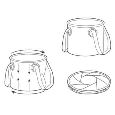 Ведро Naturehike Foldable Round Bucket 10L Transparent